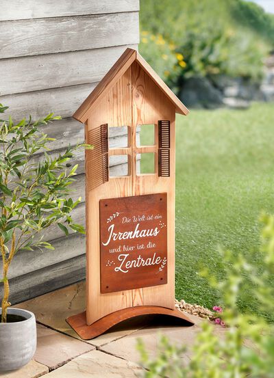 Aufsteller Die Welt ist ein Irrenhaus 