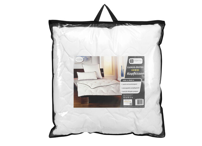 Kissenprogramm aus dem Hause biberna mit schwarzer Biese WEISS