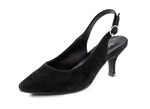 Andrea Conti Sling-Pumps aus weichem Samt-Chevreauleder SCHWARZ