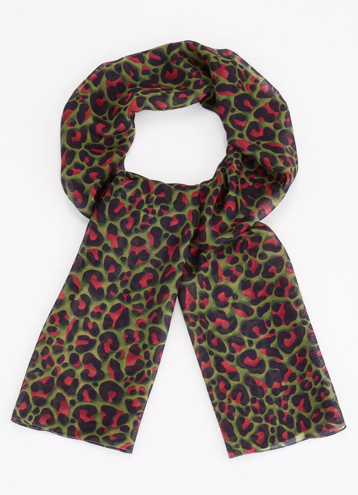 Schal mit Raubtierfell-Dessin 