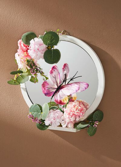 Spiegel mit Sommerblumen 