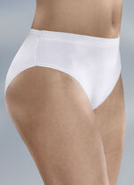 Fünferpack Slips mit glänzenden Abschlüssen 3X AZURBLAU, 2X WEISS