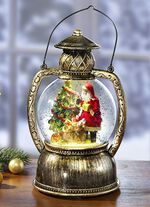 Beleuchtete Laterne mit automatischem Schneefall 