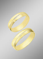 Edler Trauring glänzend/mattiert 