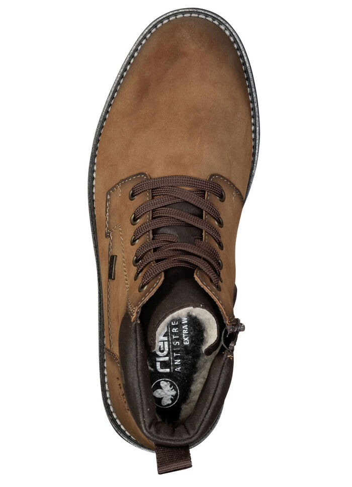 Rieker, gefütterte Herren-Boots, Winterschuhe, Weite H, mit Reißverschluss COGNAC