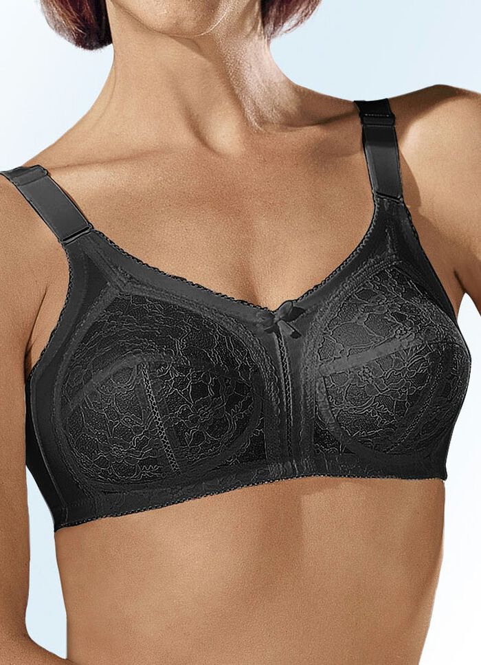 BH mit unterlegter Spitze SCHWARZ