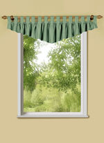 Querbehang mit Schlaufen und Universalschienenband GRÜN