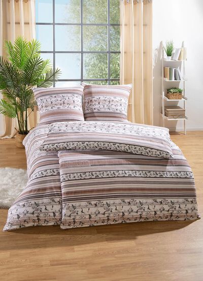 Beidseitig bedruckte Bettw&auml;sche-Garnitur von Janine 