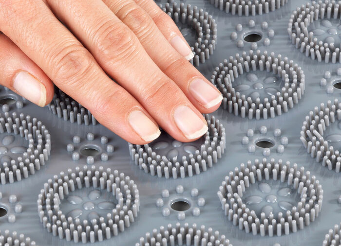 Duschmatte mit Fußreflexzonenmassagenoppen 