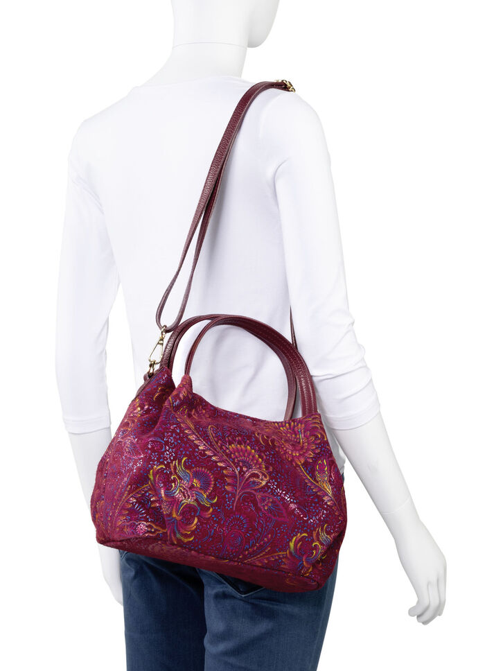 Laurina, Tasche, Damen, mit abnehmbarem, verstellbarem Umhängeriemen RUBINROT-BUNT