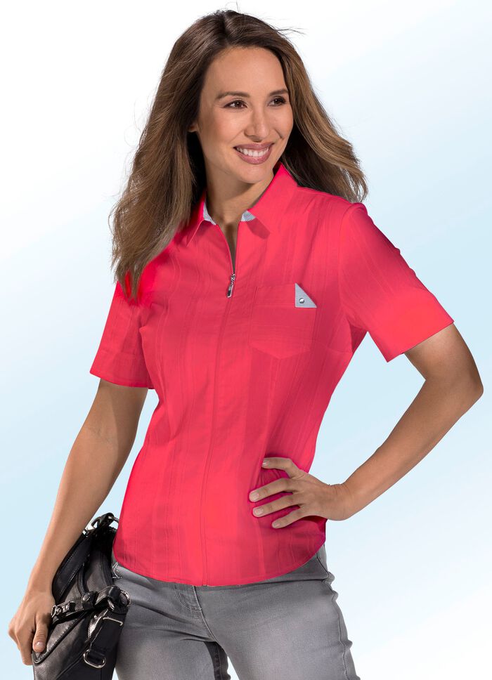 Blusenjacke mit Reißverschluss ROT