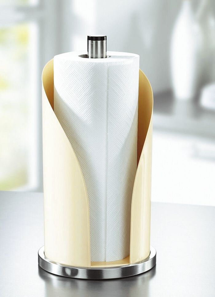 Wesco Rollenhalter aus Edelstahl und pulverbeschichtetem Stahlblech CREME