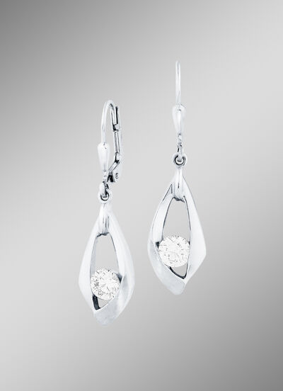 Zauberhafte Ohrringe mit synth. Zirkonia 