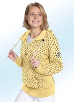 Sweatjacke mit kleinen Seesternchen VANILLE-BLAU