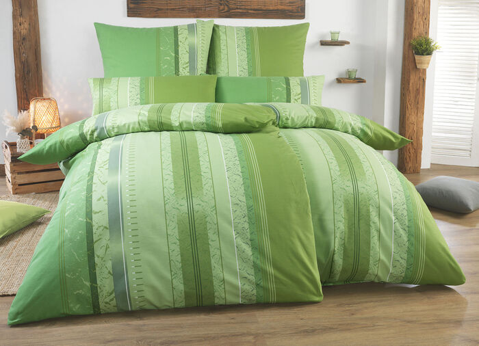 Florella Bettwäsche-Garnitur aus Flausch-Biber GRÜN