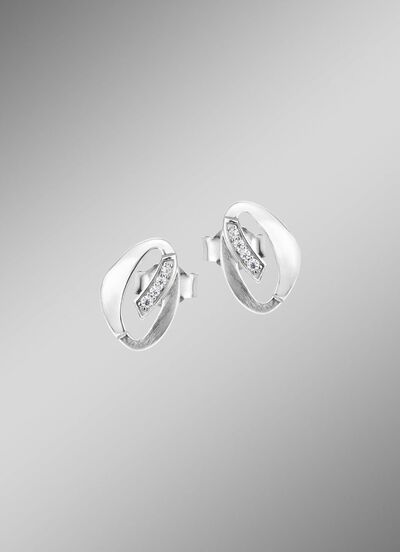 Moderne Ohrstecker mit Zirkonia 