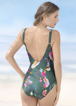 Bomain Badeanzug mit Raffungen im Vorderteil und Halbkorsage 