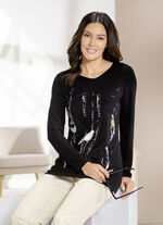 Shirt mit platziertem Druck 