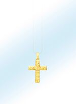 Klassischer Kreuz-Anh&auml;nger mit Struktur 