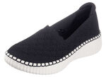 SKECHERS Slipper aus dehnbarem Strick-Material SCHWARZ
