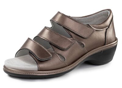 ELENA EDEN Sandale aus teilweise schimmerndem Nappaleder 