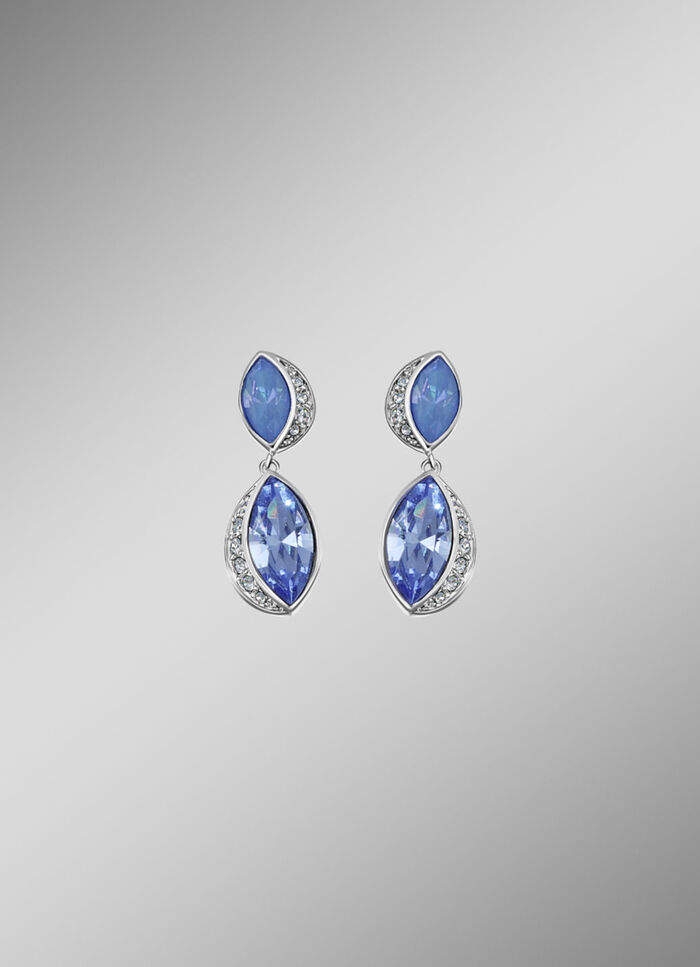 Blauer Glanz – Strahlende Ohrstecker mit Swarovski-Kristalle 