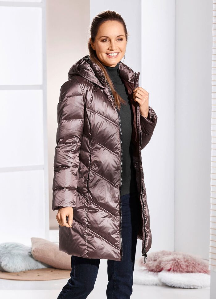 Kurzmantel mit fester Kapuze 