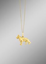 F&uuml;r Hundeliebhaber: Interessanter Anh&auml;nger aus Gold 