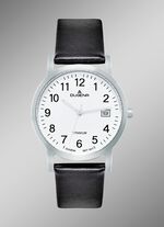 Herrenuhr mit Titangeh&auml;use und Lederband 