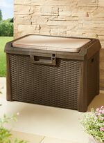 Gartenbox Santorini in elegantem Rattan-Design 