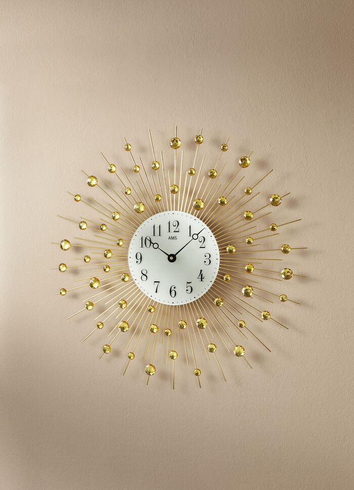 Wanduhr mit arabischen Ziffern GOLD