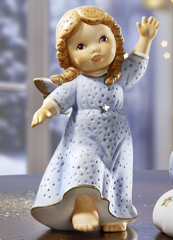 Engel aus Porzellan aus dem Hause Goebel BLAU