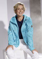 Sweatjacke mit fester Kapuze 