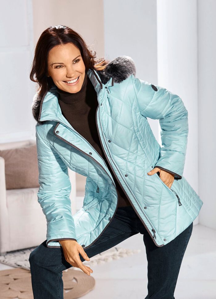 Jacke mit figurfreundlicher Längssteppung seitlich GLETSCHER