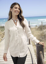 Tunika mit krempelbaren Ärmeln 