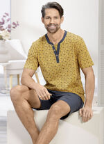 Shorty mit unterlegter Knopfleiste 