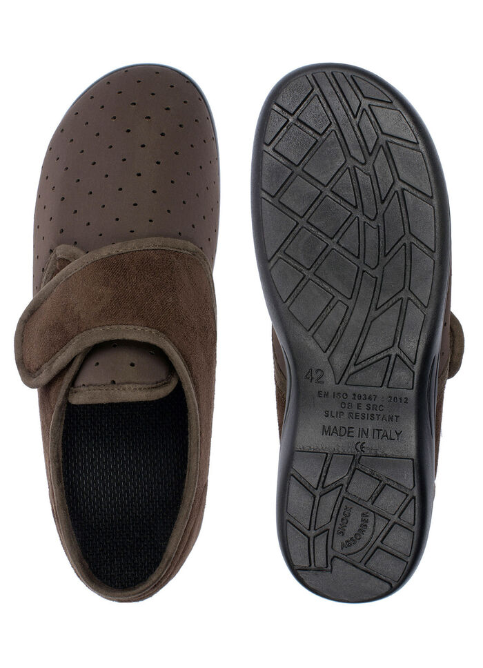 Aerosoft® Flex Stretch-Klettslipper von Jürgen Hirsch® BRAUN