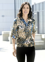 Shirt-Tunika mit gesmokten Armabschlüssen 