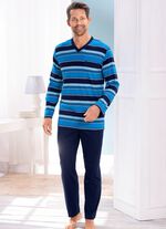 Zweierpack Schlafanz&uuml;ge mit V-Ausschnitt und Brusttasche 