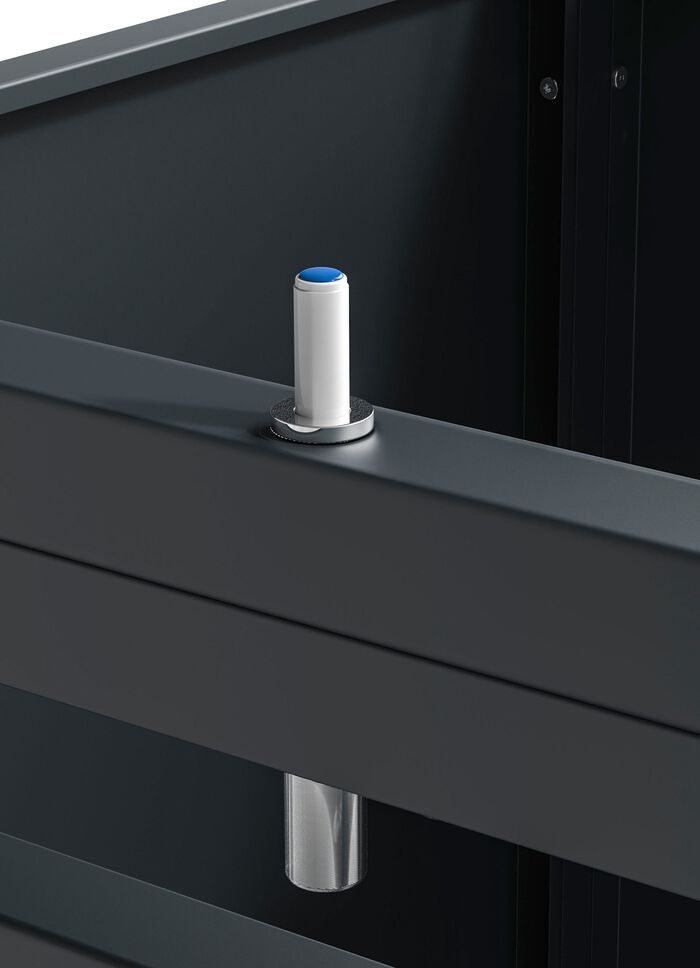 M&uuml;lltonnenbox &bdquo;Lacina&ldquo;, T&uuml;ren in Holzoptik 