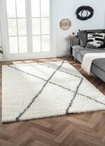 Traumhaft flauschige Shaggy-Br&uuml;cken, -Galerien und -Teppiche CREME