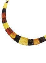 Halskette mit echt Bernstein im Verlauf 