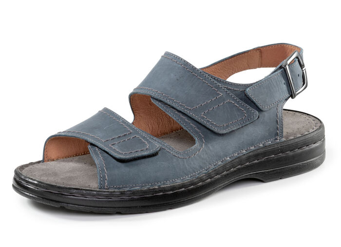 GINO GALANTE Sandale aus gefettetem, schattiertem Rind-Nubukleder JEANS