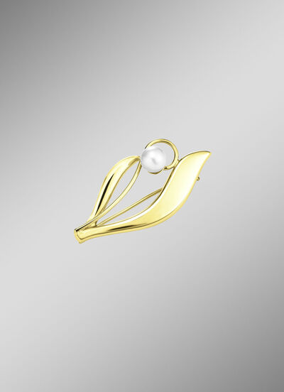 Wundervolle Anstecknadel mit Süßwasser-Zuchtperle 