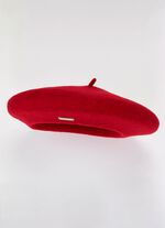 Seeberger, Damen-Baskenm&uuml;tze, aus Schurwolle FEUERROT