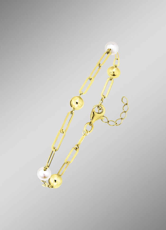 Armband aus Gold mit Süßwasser-Zuchtperlen 