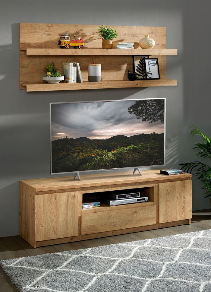 TV-Longboard mit Wandboard EICHE