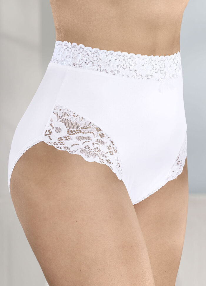 Laurina Viererpack Slips mit Elastikspitze 