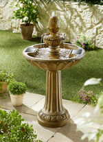 Solarbrunnen Queensbury aus wetterfestem Polyresin 