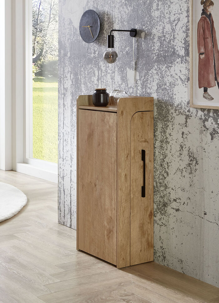 Wand-Klapptisch auf pulverbeschichteten Metallgestell 